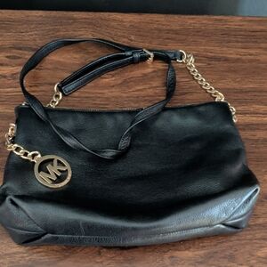 Black Leather Shoulder Bag